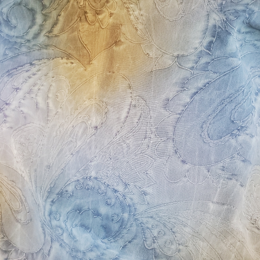 Handmade Tank Top Silky Satin See Through Camisol Blue Ombre